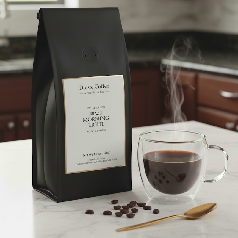 Droste Coffee in Bag and Mug